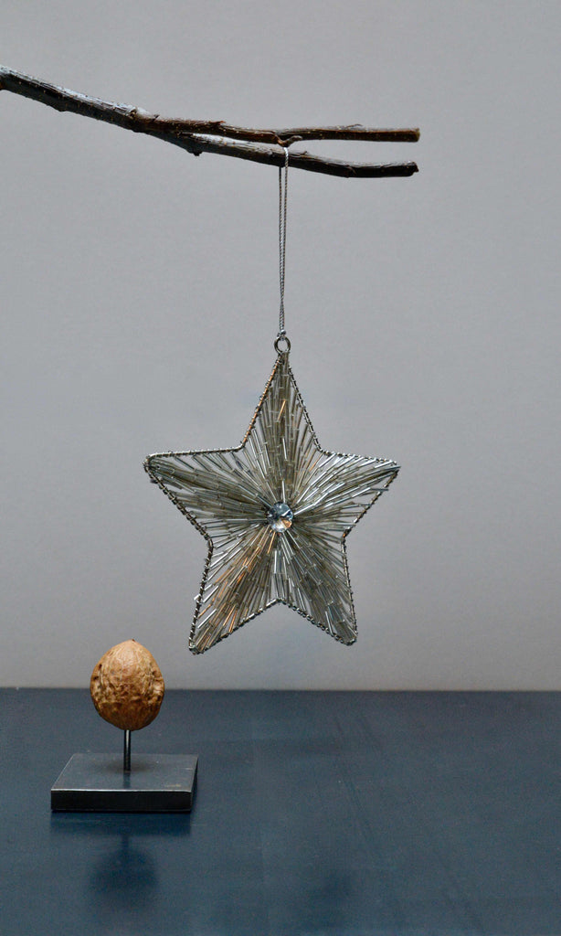 Silver star hanging