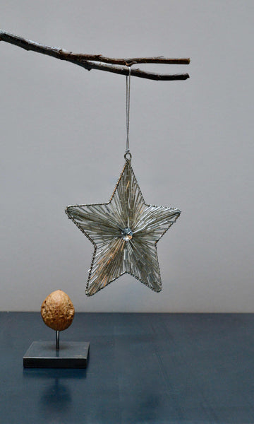 Silver star hanging