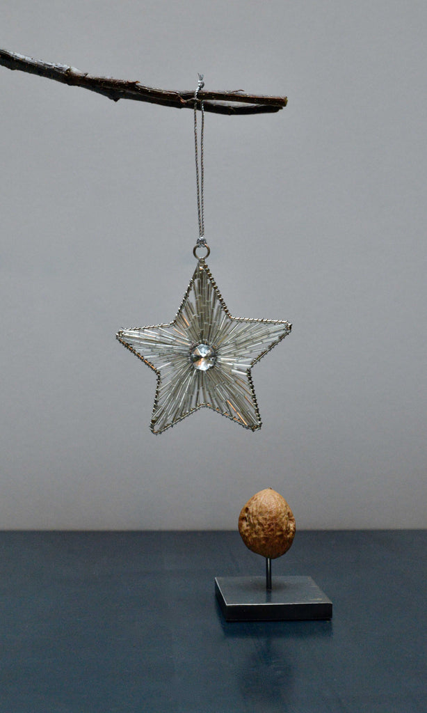 Silver star hanging