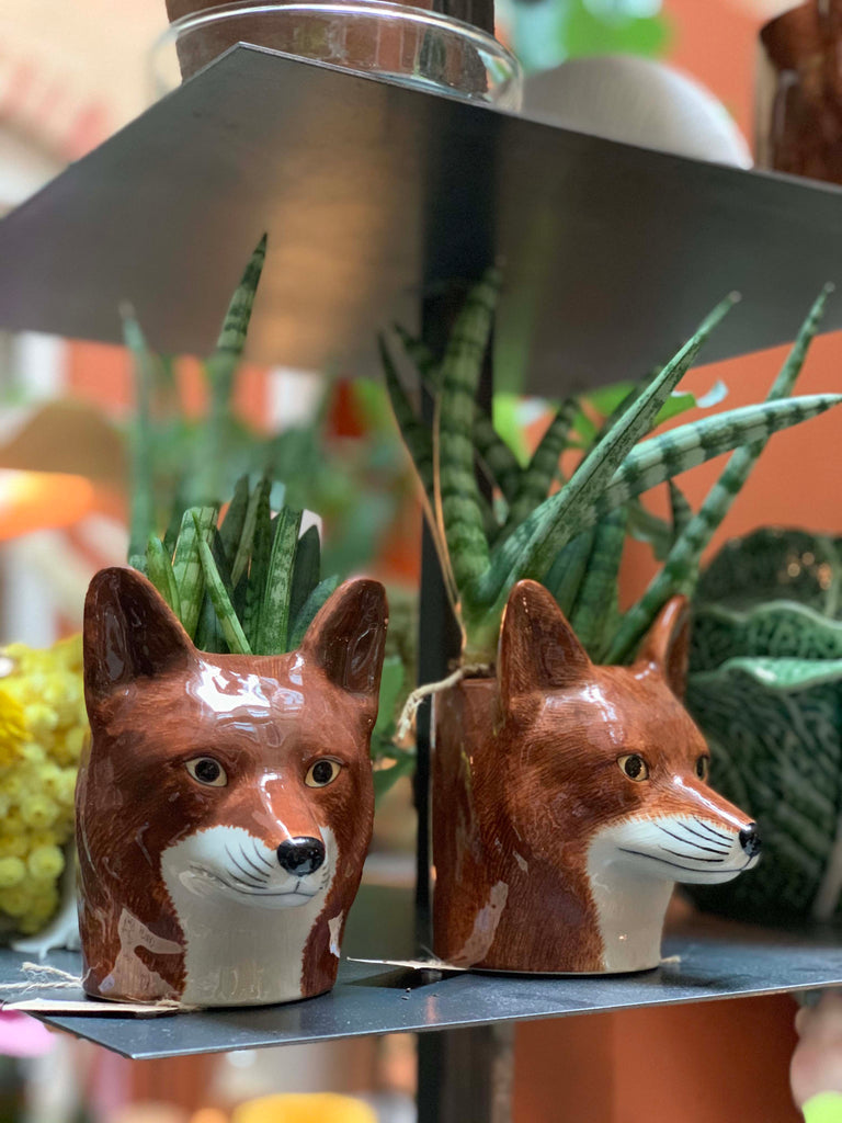 Fox pot ceramic