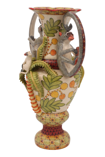 Ardmore monkey vase