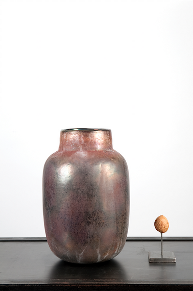 glass vase rust colour