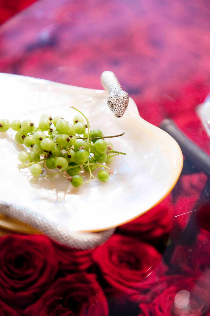 Silver Plated Snake With Shell
