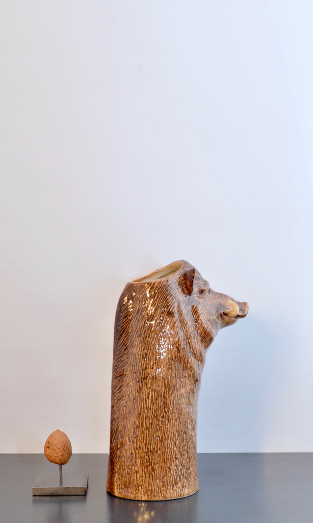 Wild Boar vase ceramic
