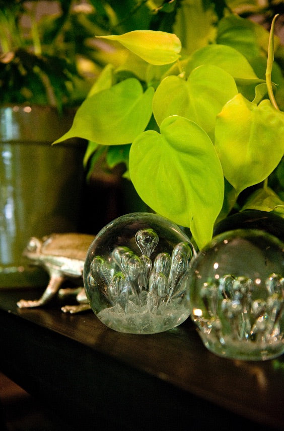 paper press glass ball