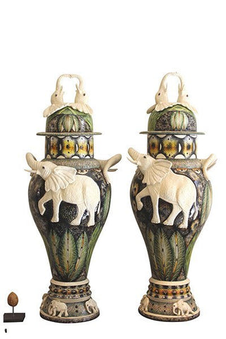 Ardmore elephant urn set