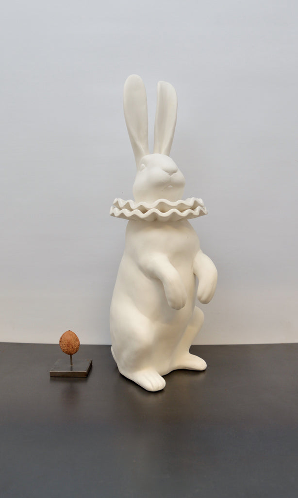 Rabbit with collar porcelain