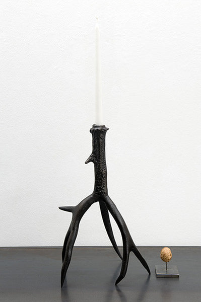Antler candlestick iron