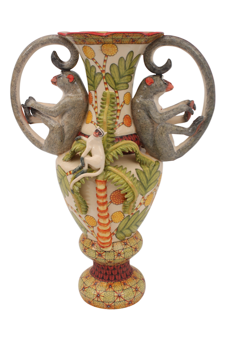 Ardmore monkey vase