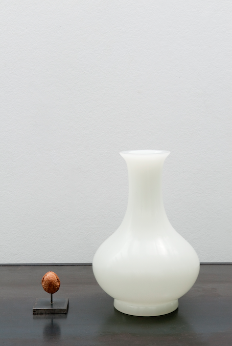 Vase white glass