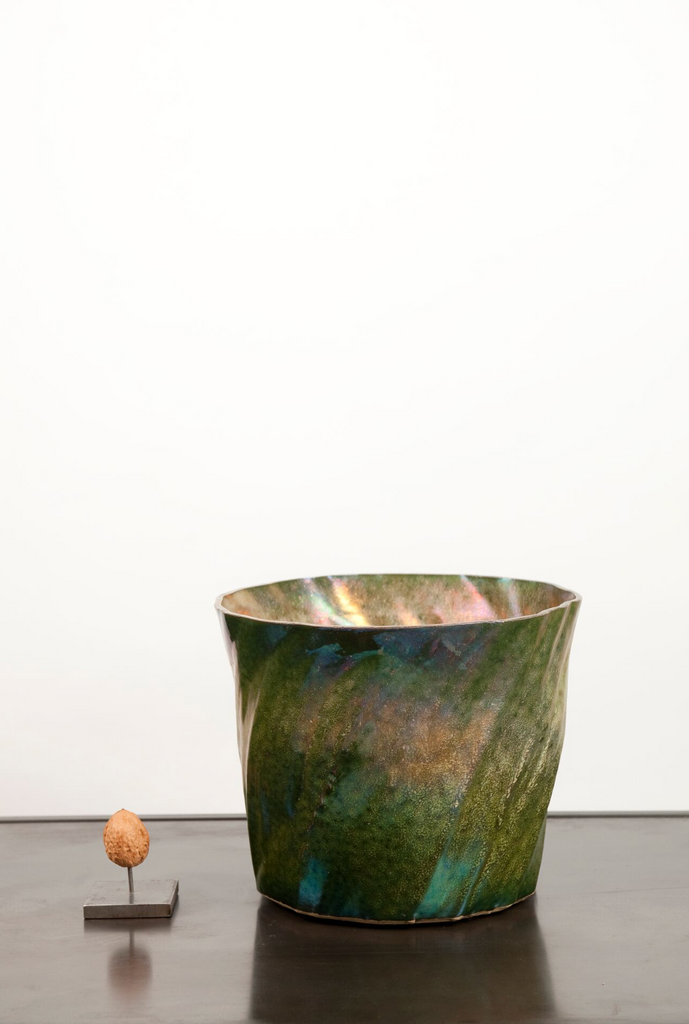 Mobach bowl vase green & gold