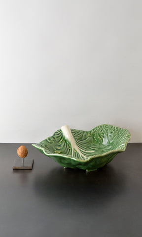 Cabbage leaf bowl ceramic