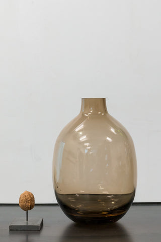 Brown round vase